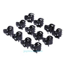 100pcs/Bag Small Plastic Black Hair Clips Clipper Clamp For Women Ladies 6 Claws