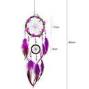 Wisteria Flower Feathers Handmade Dreamcatcher Craft Dream Catcher Net Gift
