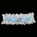 Elastic Wedding Bridal Satin Pearls Rhinestone Bowknot Lace Garter