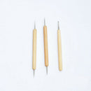 3PCS Clay Sculpting Wax Carving Pottery Tools Shapers Polymer Modeling C KCE