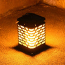 Solar 12 LED Flame Torch Lamp IP55 Waterproof Plastic Pluggable Lawn Light Outdo