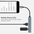 Type-C To 4 USB Hub Expander Ultra-Thin Portable 4 Ports Splitter PC Computer