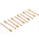 10x Service/Access Valve 1/4" SAE x 1/4" OD x 4" longer Stem Core & Core Remover