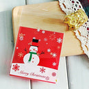 100 pcs Sachets Pouches Snowman Packing Bag for Cookies Biscuits Candy
