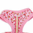 Floral Pattern Tiny Small Dog Harness Leash Lead Walking Chest Strap (S, Pi