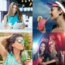 7 Pack Stainless Steel Wide Drinking Straws, Reusable Straws for Smoothie C
