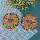 4Pcs Pot Holder Tabletop Decor Round Shape Heat Insulation Natural Cork Pine Hn