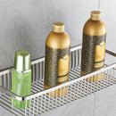 30Cm Wall Mounted Single Tier Bathroom Shelf Shampoo Shelves Basket Storage