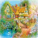 DIY Rhinestone Bead Round Diamond Painting 5D Mosaic (B2319 Swan House)