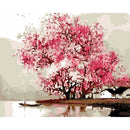 Painting By Numbers Kit DIY Towering Tree Canvas Oil Art Picture Craft