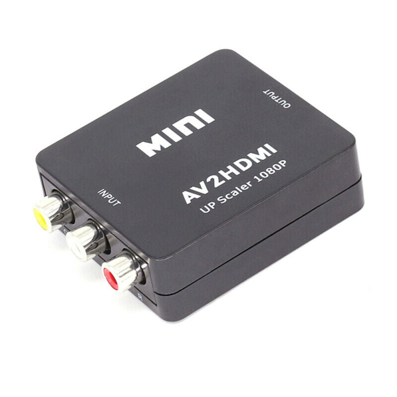 Composite AV CVBS 3RCA to HDMI Video Converter 1080p Upscaler with Power SKS