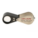 20X 21Mm Led Loupe Jeweler Magnifier Foldaway, Achromatic Triplet Lens With