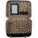 Small Square Solid Handbag Mirror Cosmetics Storage Bag Makeup Bags (Black) A