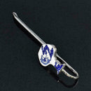 1pc Chinese Folk Style Blue-and-White Porcelain Dragon Pattern Metal Bookma B8L2