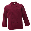 Red Chef Waiter Double-breasted Coat Uniform Long Sleeve Jacket Clothes L