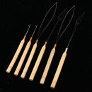 6Pcs Hair Extensions Loop, Micro Rings Links Beads  Threader Wire Hook