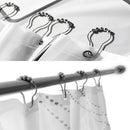 18 Piece Set Rustproof Shower Curtain Rings Hooks for Bathroom Shower Rod
