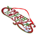 Glitter Merry Christmas Alphabet Cards Hanging Christmas Tree Decor(02)