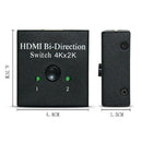 HDMI 2.0 HDTV Switch Switcher Splitter Bi-Direction Hub HDCP 2x1 1x2 In Out 4K !