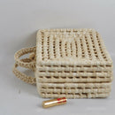 Portable Small Square Box Simple Natural Pastoral Wind Straw Bag Square Han