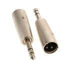 Premium 2 Pieces 6.35mm Mono Male Jack To 3 Pin XLR Male Audio Connector Adapter