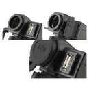 Black 5V 2.1A USB Phone 12V Motorcycle Handlebar Handle Bar Clamp Charger P