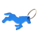 Aluminum Horse Pattern Bottle Opener Key Ring Keychain Bag Pendent Blue