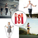 Adjustable Jump Rope with Counter Foam Padded Sports Skipping Rope (Red)