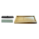 Double-Sided Whetstone Sharpening Stone Kit Bamboo Base  Sharpener