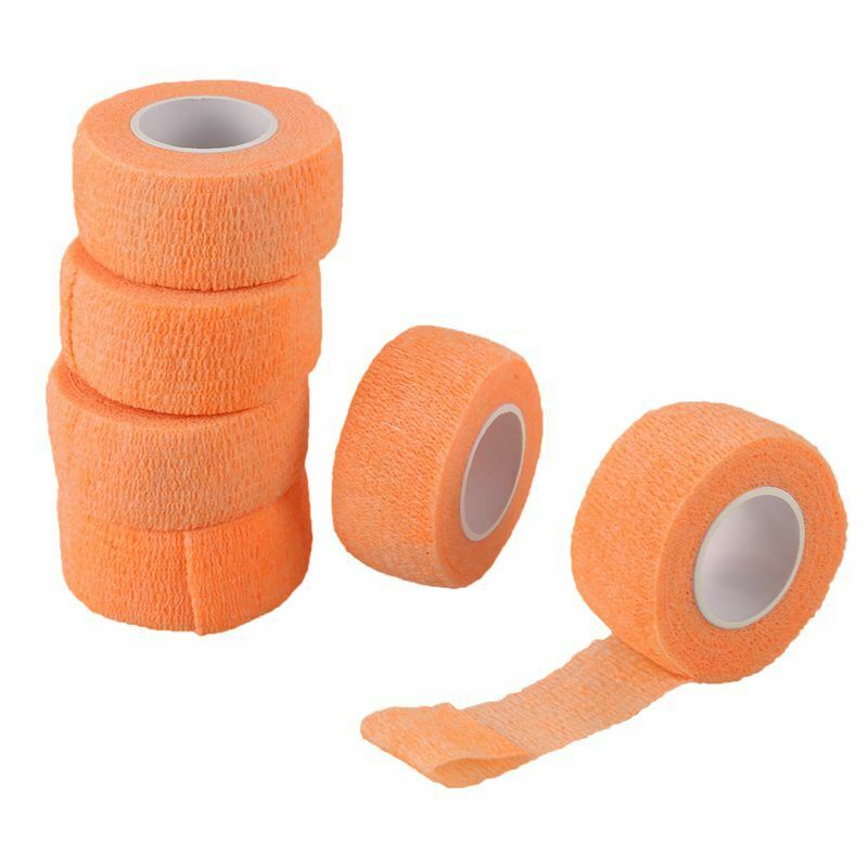 6 PCS First Aid Medical Self-Adhesive Elastic Bandage Gauze Tape (Orange, 2 D8X2