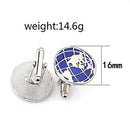 1 Pair Fashion Map Cufflinks Cuff Links Women Mens Dress Business Wedding C T9C7