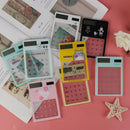 Transparent Cartoon 8digit Solar Energy Mini Portable Calculator School Suppl Gw