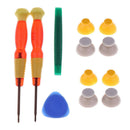 8 Pieces Bundle Joystick Analog Stick Cap Covers (4 Gray Left + 4 Yellow Right )