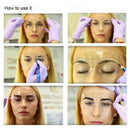 100pcs Reusable Semi Permanent Eyebrow Stencil Makeup Microblading Measure
