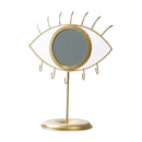 Tabletop Eye Shaped Mirror with Jewelry Holder,Modern Decorative Necklace Hanger