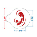 3pc Mom Love Baby Cookie Cake Stencil  Cupcake Stencil for Decorating Tools 3C