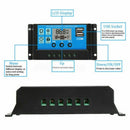 30W Dual USB Flexible Solar Panel Kit+30A Controller+Clip Outdoor Car Charg