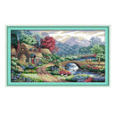 14CT 54x33cm Farm Scene Stamped Cross Stitch Kit Needlework for Beginners