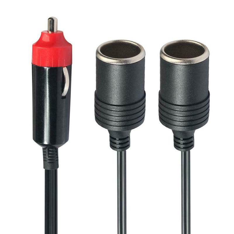USB Power Charger Car Dual Port Male to Female Adapter Socket Splitter Connector