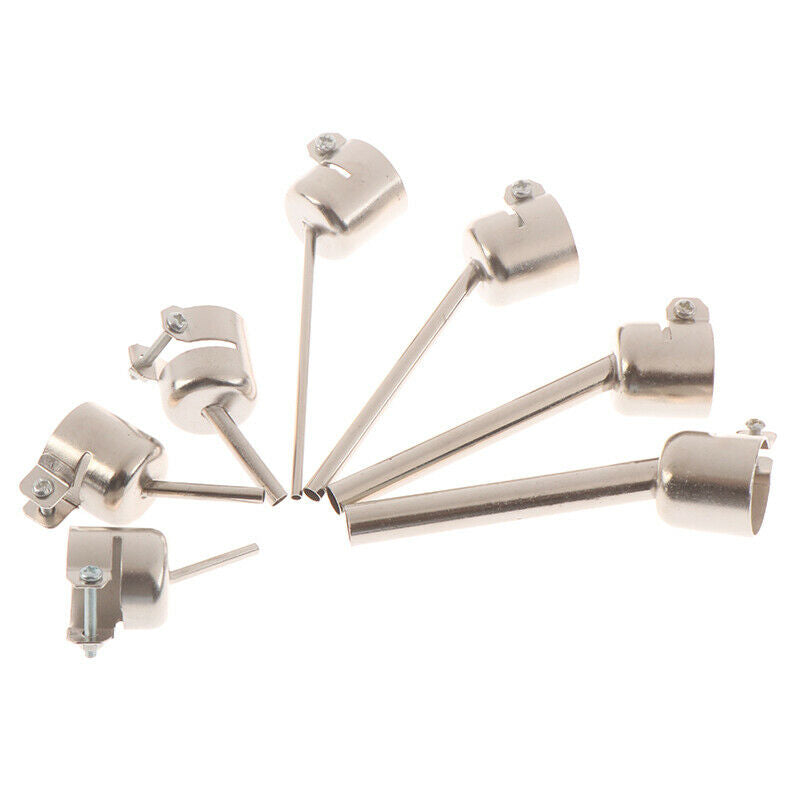 7pcs 850 Series Hot Air Gun Nozzle Lengthen Type 45 Degree Tilt BGA Welding  Gw