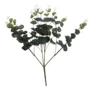 Green Artificial Leaves Plant 15 Heads Branches Eucalyptus Grass Home Decor