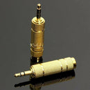 2Pcs 3.5mm Male to 6.5mm Female Plug Stereo Audio Adapter Converter Headphone