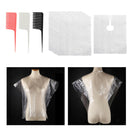 50 Pcs Disposable Hair Cutting Capes Gowns Barber Gown Apron w/3 Hair Combs