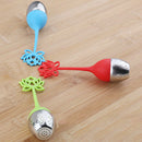 1pcs Silicone Lotus Shaped Stainless Steel Tea Infuser Teaspoon Loose Leaf