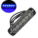 12V-24V 6LED Light Flash Emergency Car Vehicle Warning Strobe Flashing Blue R3K8