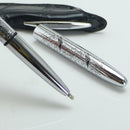 1PCS Crocodile Mini Space Pen Lacquered Black with Machined Lines Cased Gif U7V3