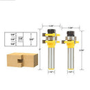 2Pcs Tongue and Groove Router Bit Bits Set 1/4 x 1/4 - 1/2 Shank Woodwork To