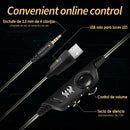 G9000 Gaming Headset Wired 40mm Driver Over Ear Headphones Earbuds+LED Light+Mic
