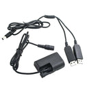 DR-E6 Dummy Battery DC Coupler Dual USB for Canon EOS 5D, 5D II III IV, 5DS, 5DS