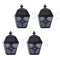 4 Pcs Solar Powered Outdoor Garden Fence Wall Light LED Outdoor Garden Lamp